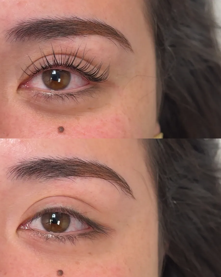 Korean Lash Lift — before & after